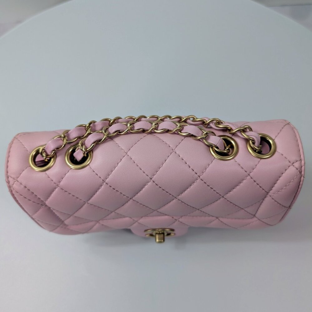 Chanel Light Pink Rose Mademoiselle Mini Rectangular Classic Flap Bag - Picture 10 of 16
